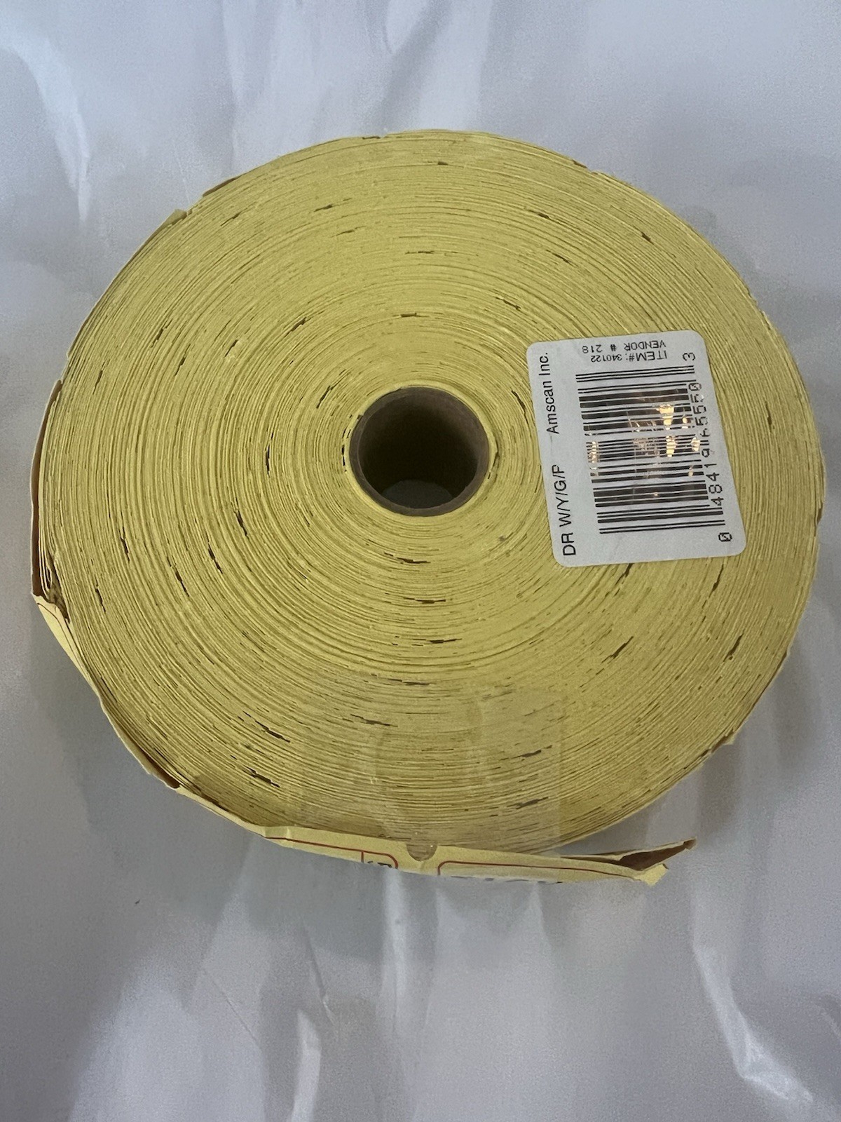 Roll of Tickets, Used for Sale, Yellow, Keep Coupon/Ticket