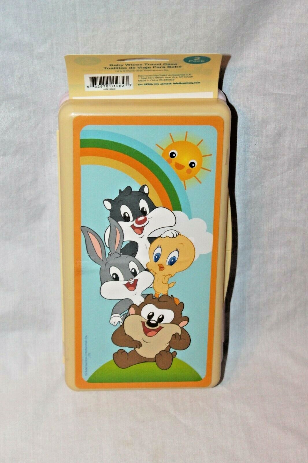 NEW 2- PACKAGE LOONEY TUNES BABY WIPES TRAVEL CASE