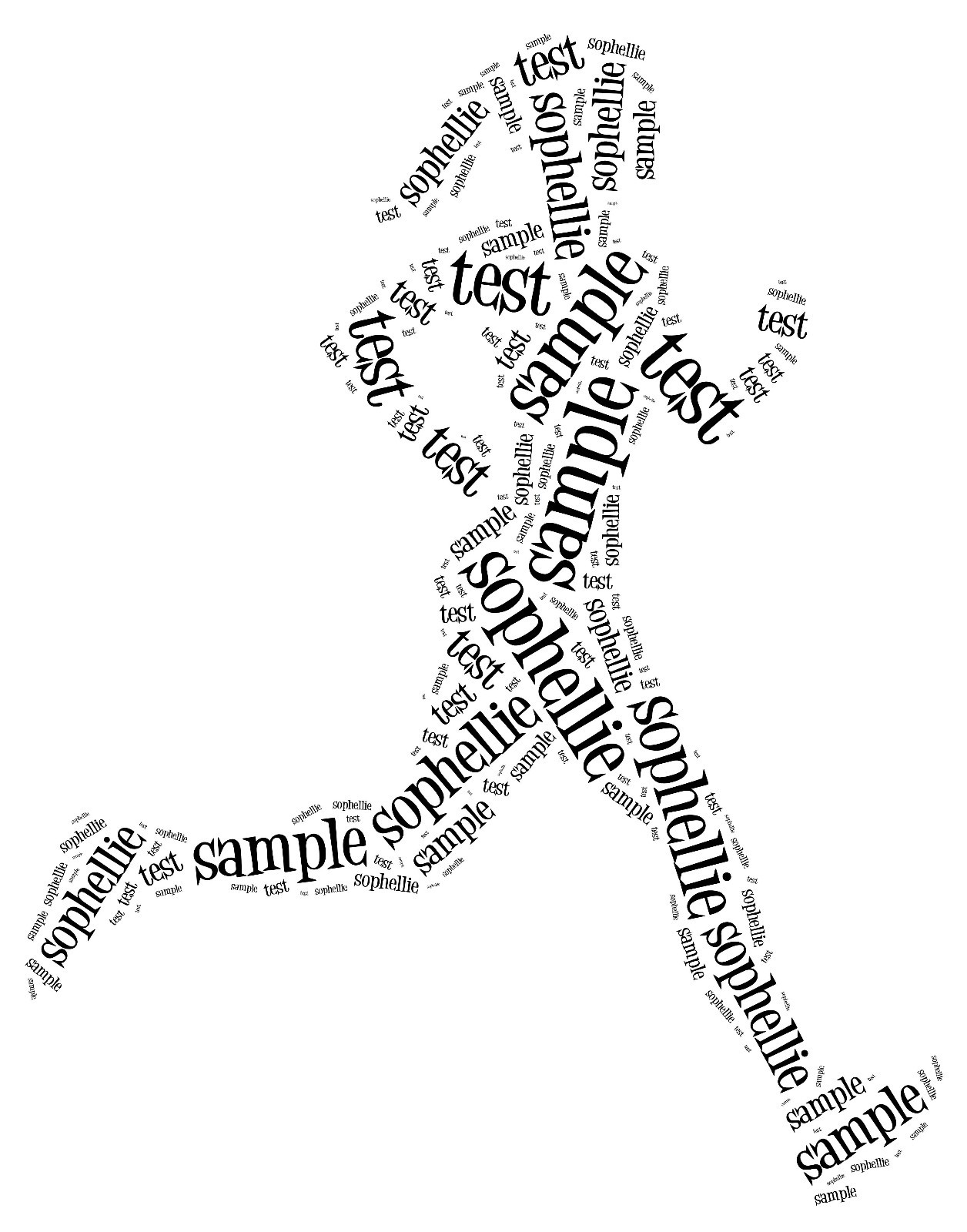 Runner Running Female Word Art gift picture