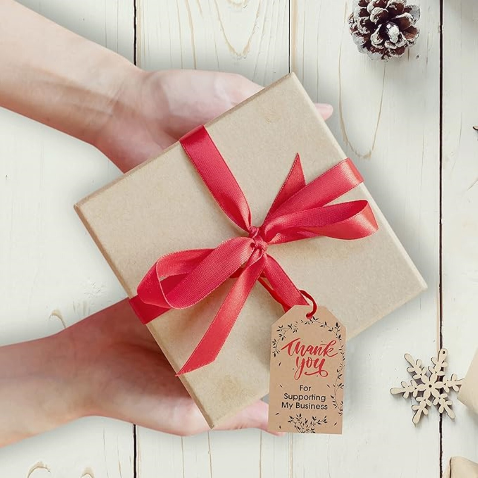 Personalized Kraft Tags with Thread | Thank You Tags For Customer Order