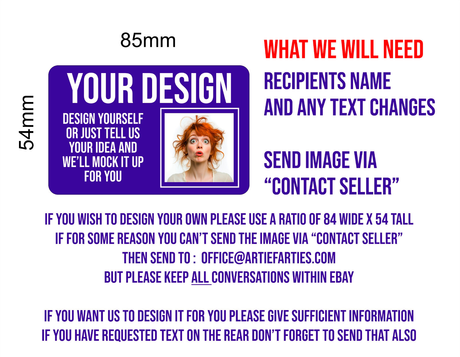 IDENTITY CARD Fully personalised PVC Custom Photo & Text – Fast turnaround