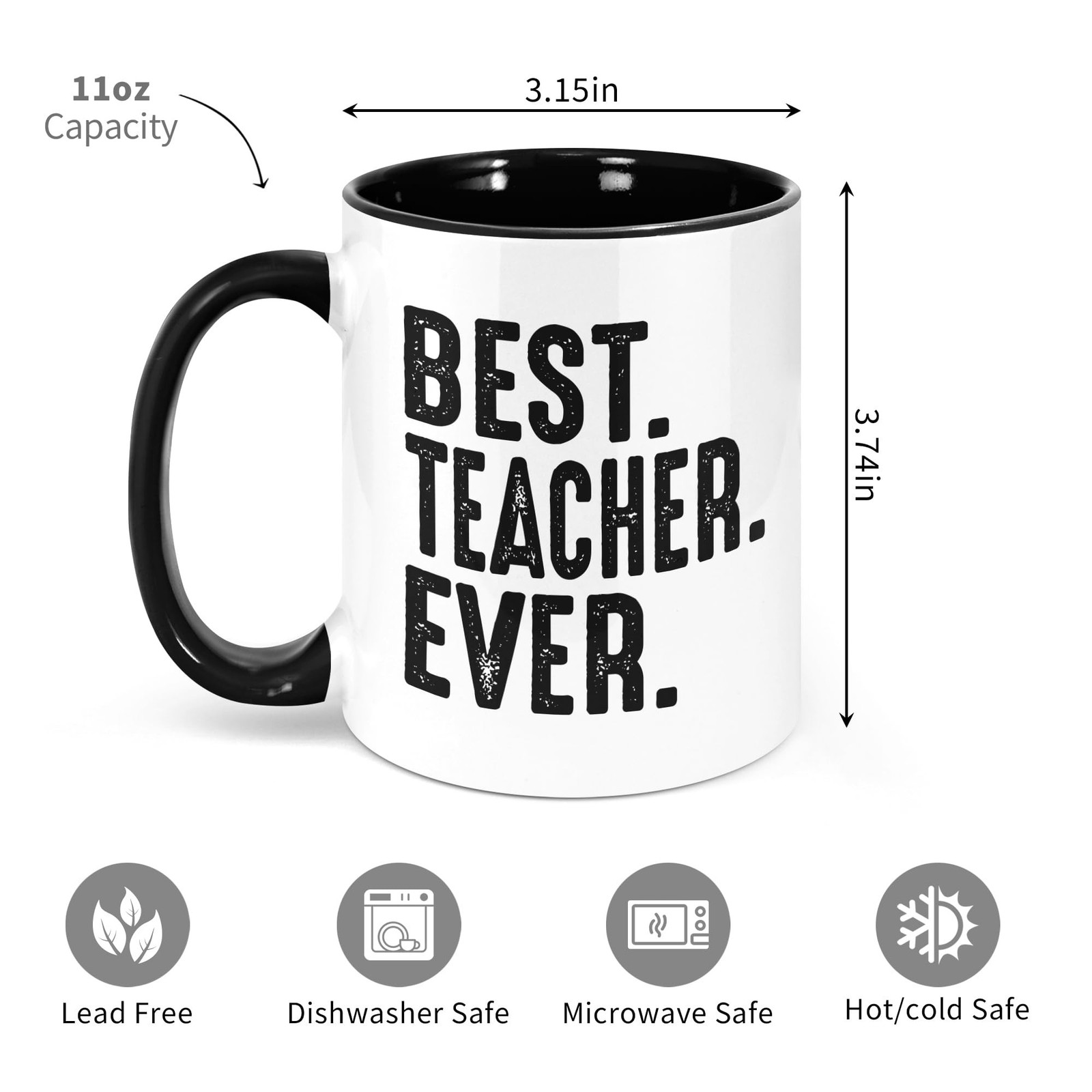 Male Teacher Appreciation Gifts 11oz Mug, Teacher Gifts for Men, Best Male Te…