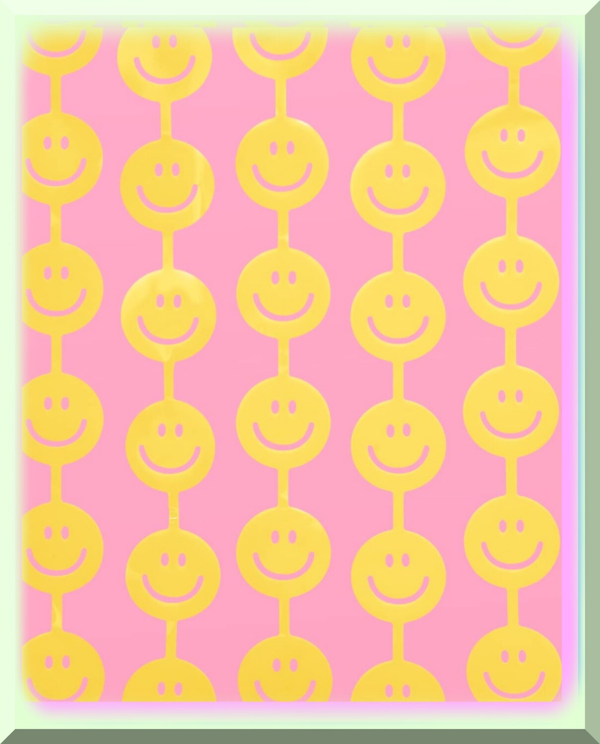 Set of 2 Yellow Smile Face Party Curtains