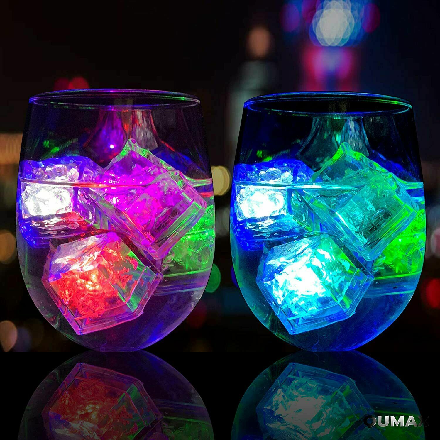 LED ICE CUB CHANGABLE TO 6 COLOR AND RAINBOW FLASHING(24 DZ)288 @ .26 cen a cub