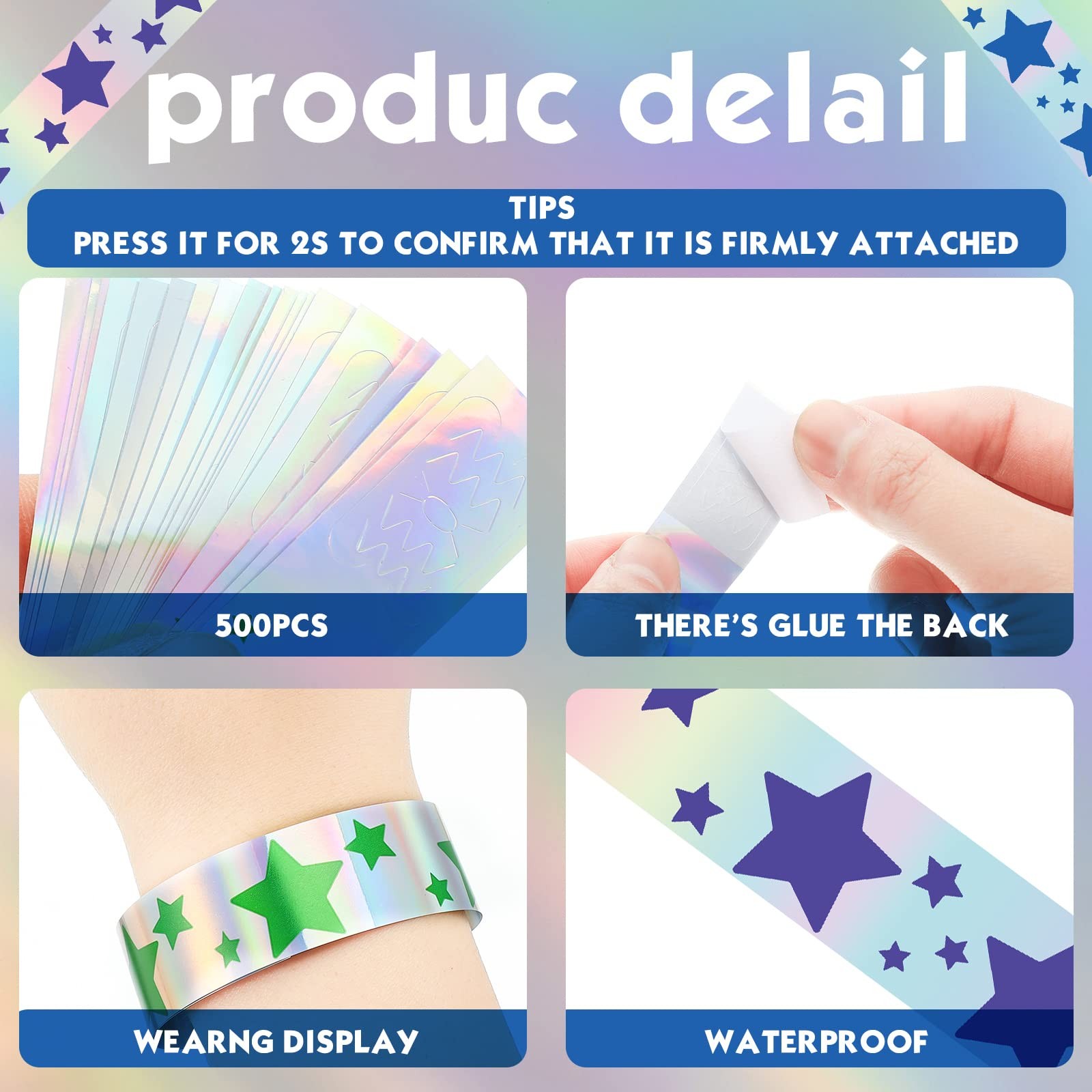 Glenmal 500 Pcs Wristbands for Event Neon 9.84 x 0.75 inch, Mixed Color