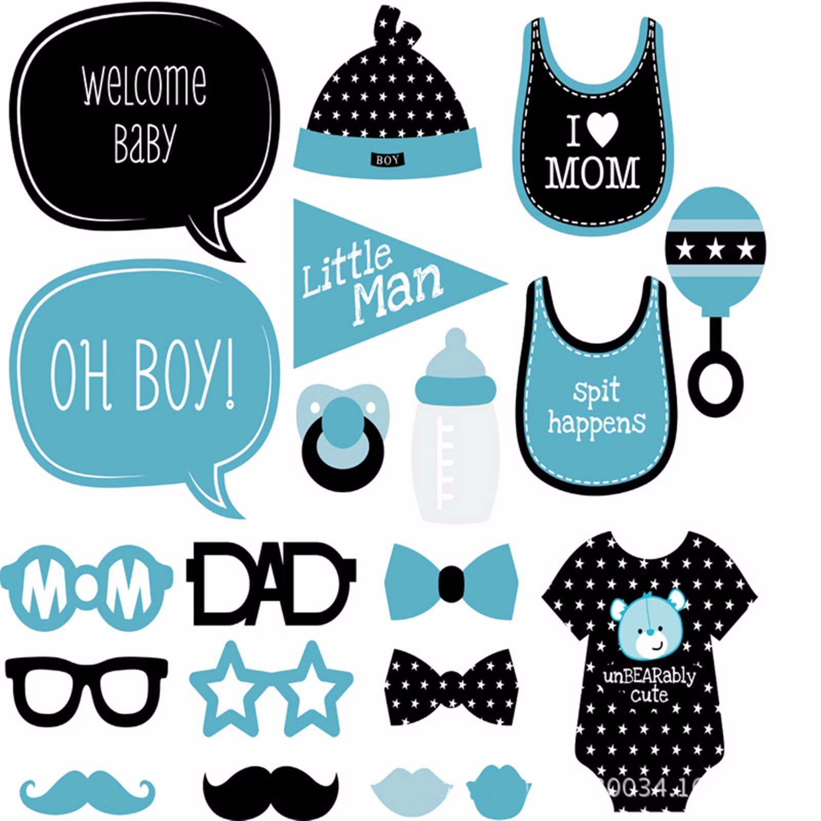 It’s a boy baby shower 1st birthday Party Selfie Photo Booth Prop Game Sign