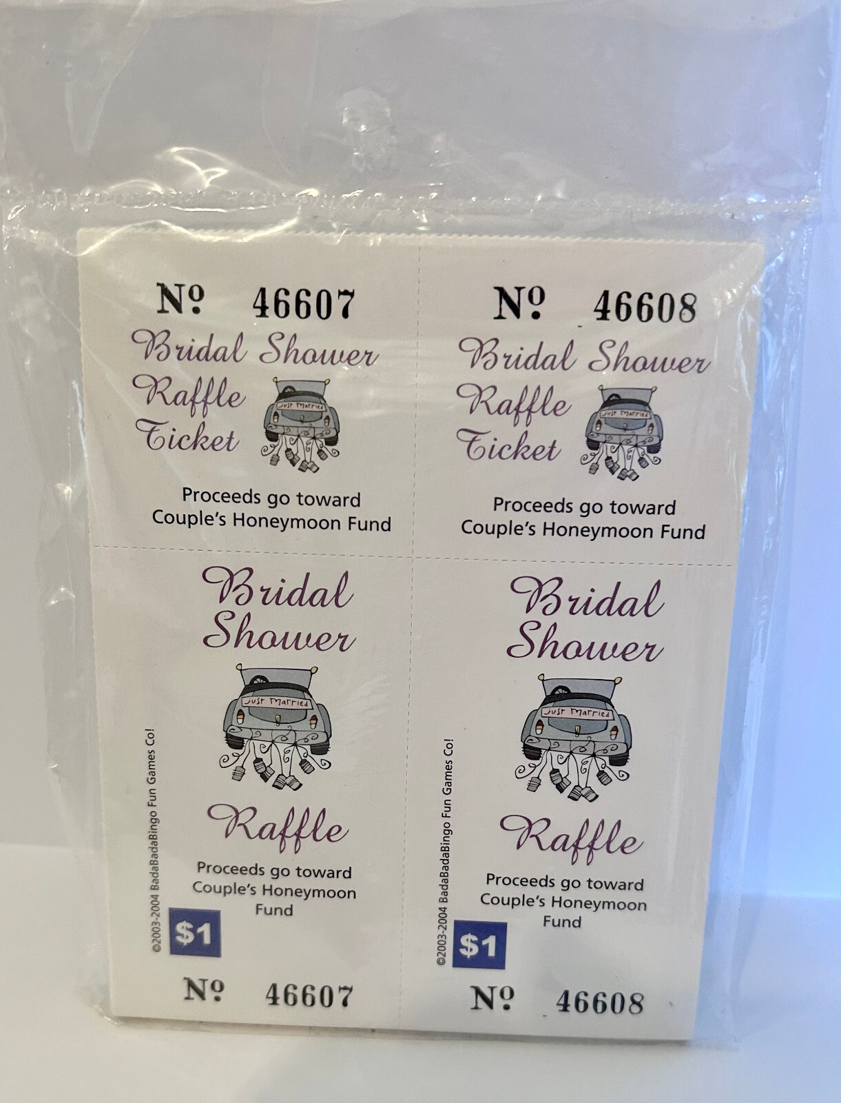 Badabadabingo – Bridal Shower Raffle Tickets