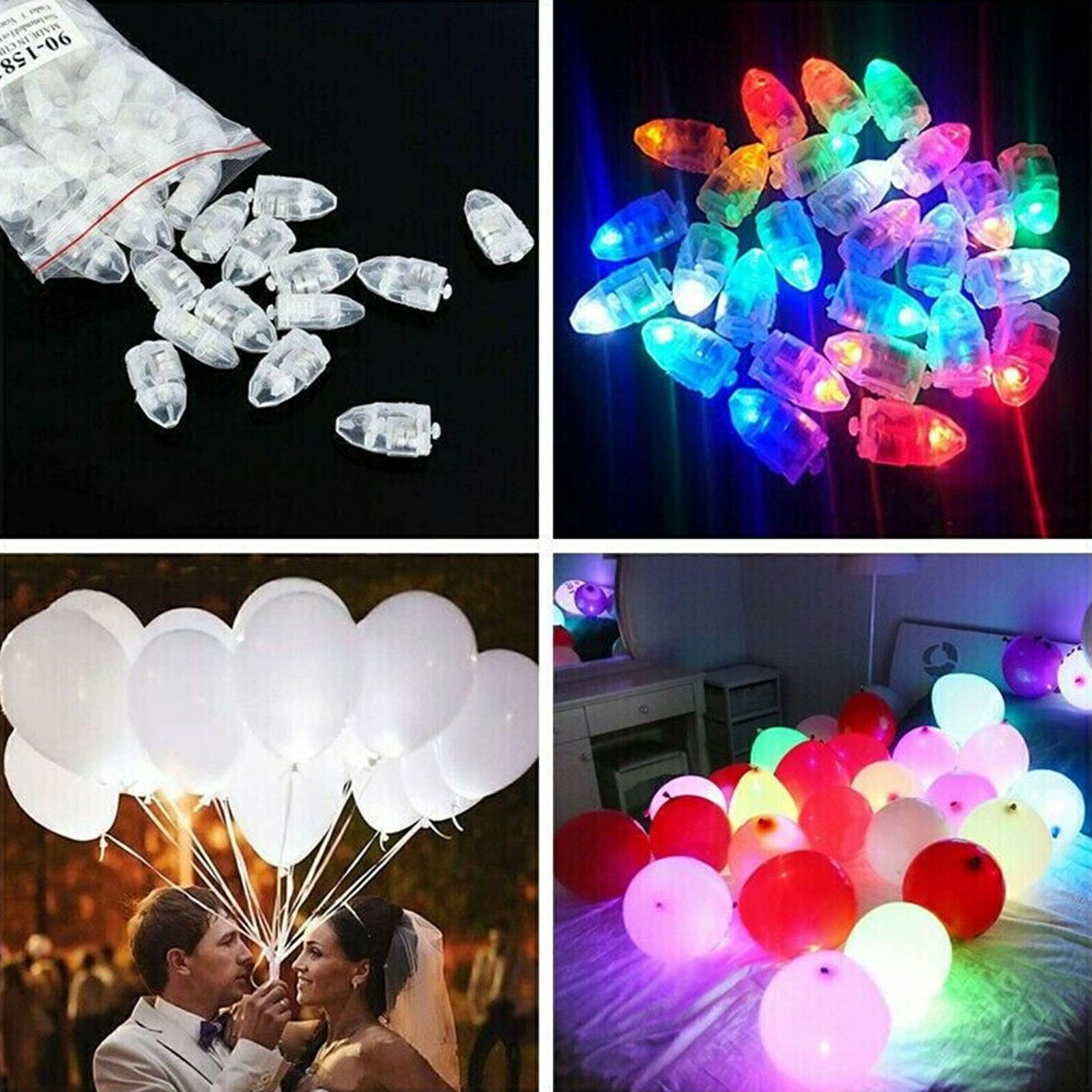 50pcs LED Balloons Light Up Lamp Balloons Christmas Wedding Birthday Party Decor