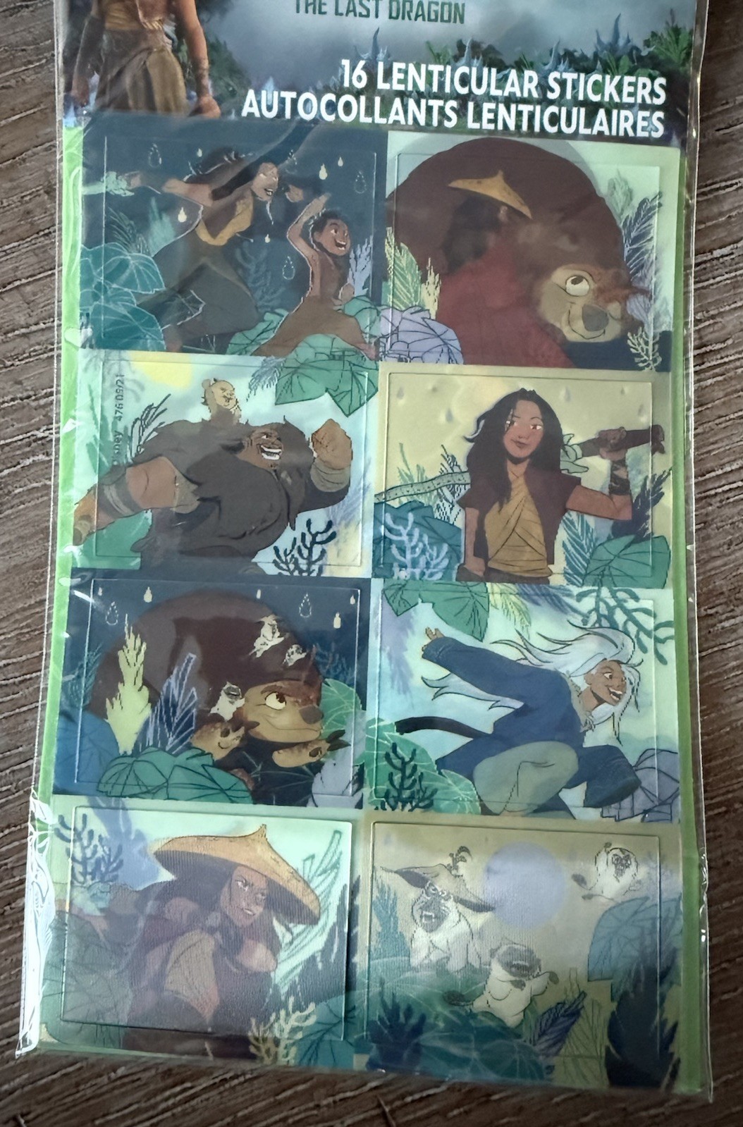 Disney Raya the Last Dragon 16 Lenticular Stickers NOS Rare VISIT