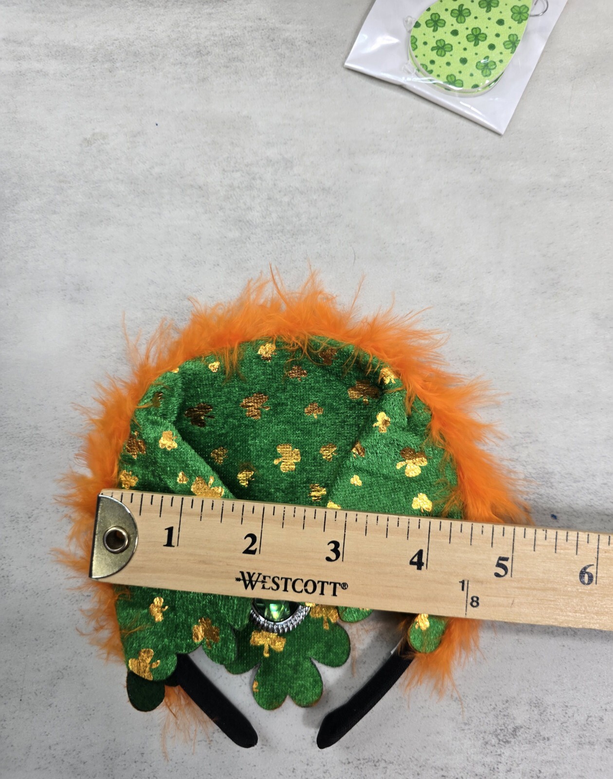 St Patricks Day Green Orange Felt Crown Hat Headband Earrings Set Party Dress Up