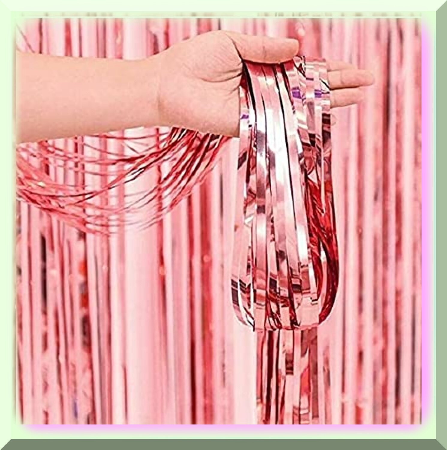 Rose Gold Celebration Set with Shower Curtain and Decorations