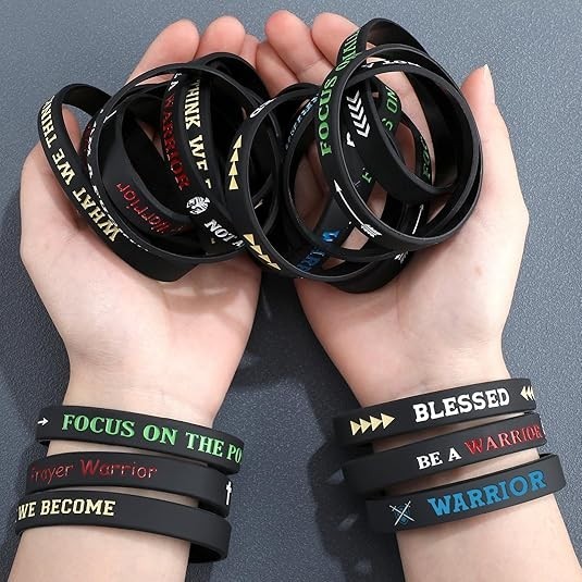 Inspirational Silicone Bracelets Rubber Bands Wristbands