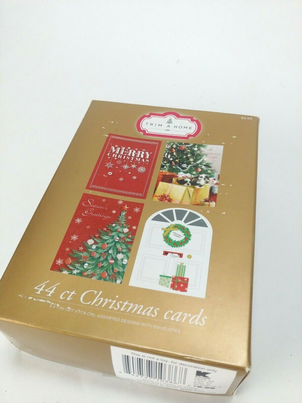 Christmas Greeting Cards 44 Count Assorted Designs w/ Envelopes New Holiday