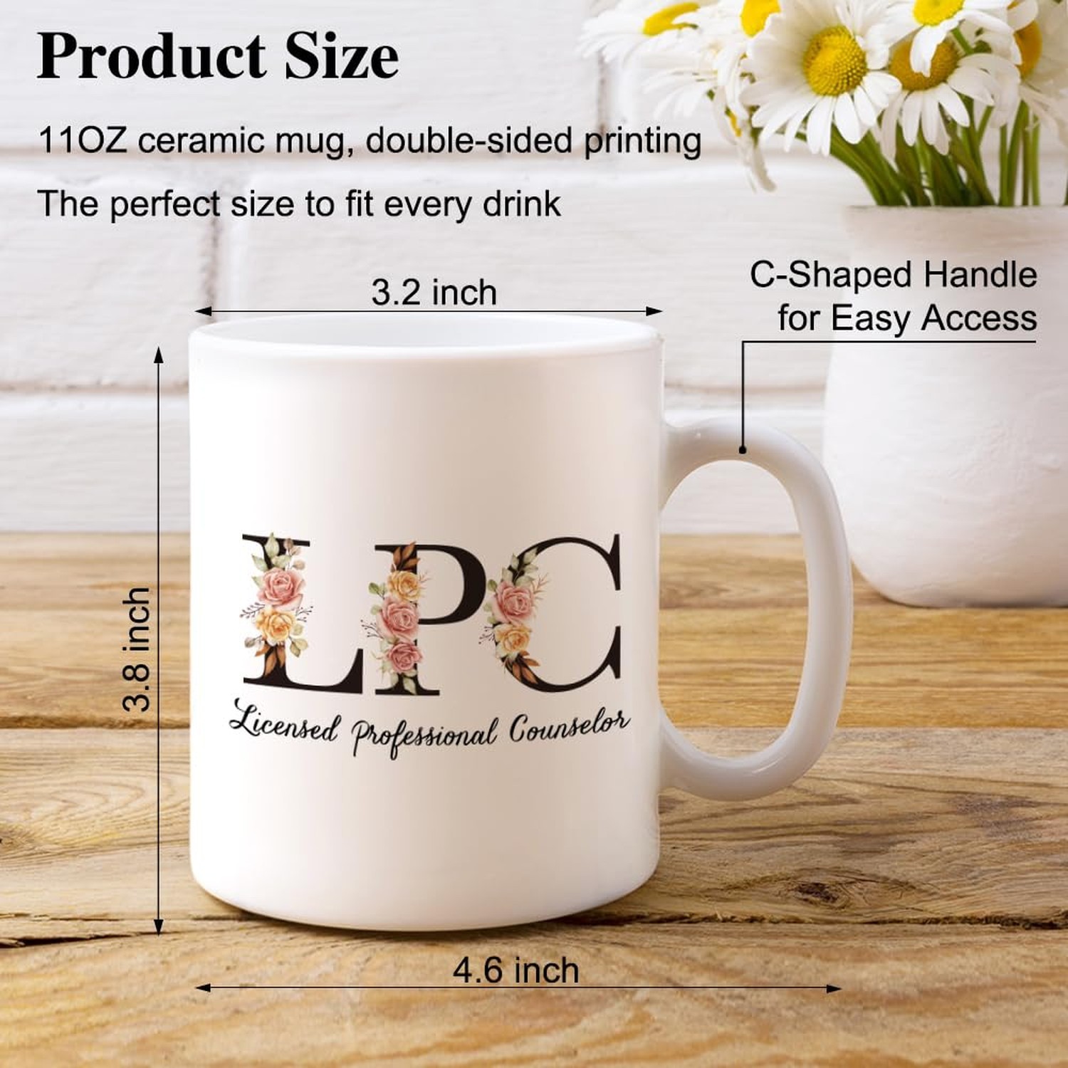 XQLZY LPC Licensed Professional Counselor Coffee Mug, LPC Tea Cup, Thank You …
