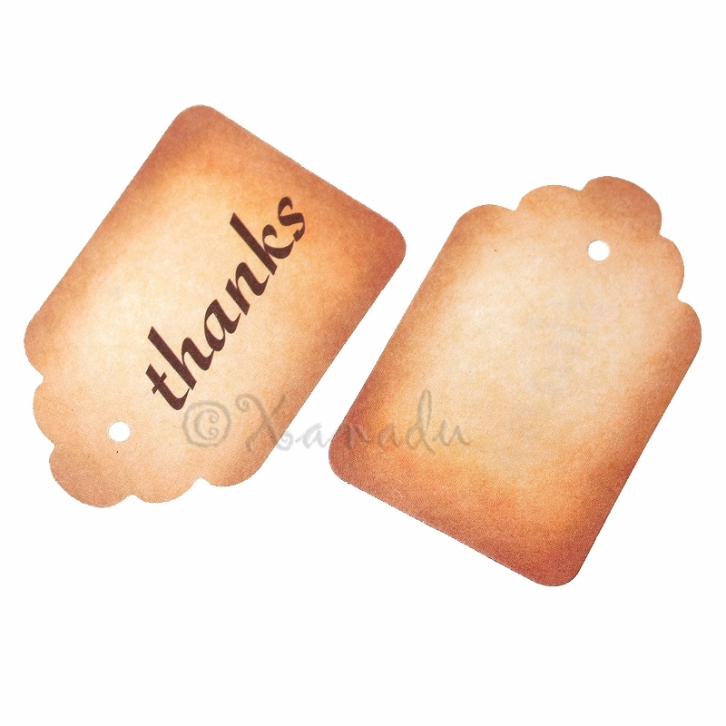 Thanks Paper Tags – Wholesale Paper Thank You Note Tags P8363 – 20, 50 Or 100PCs