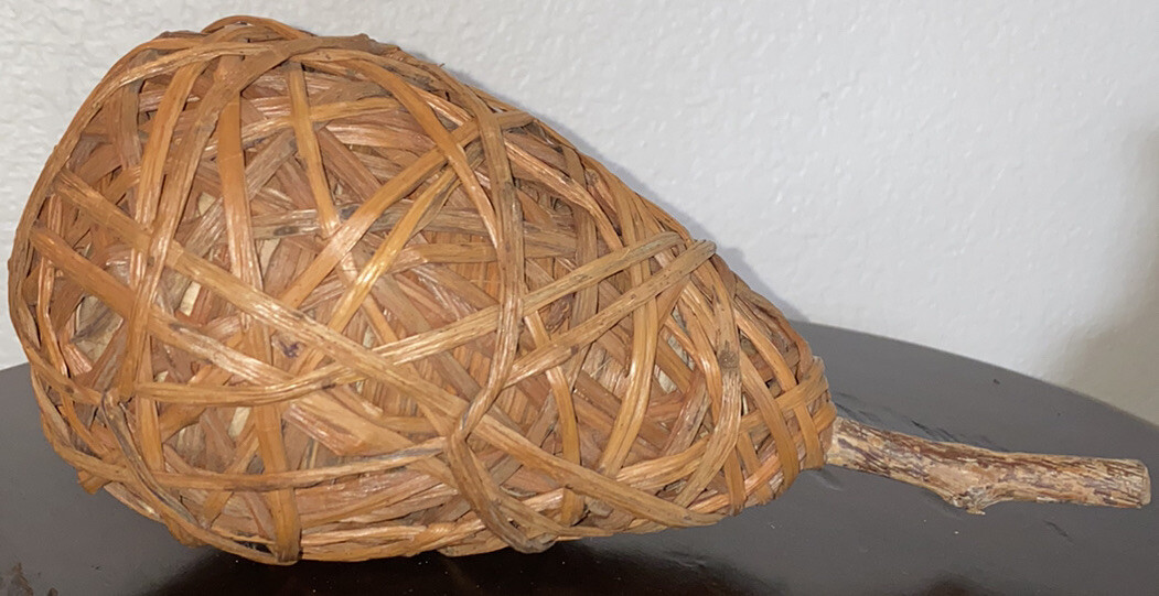 Natural Woven Twig Pear Home Decor 9 Inch