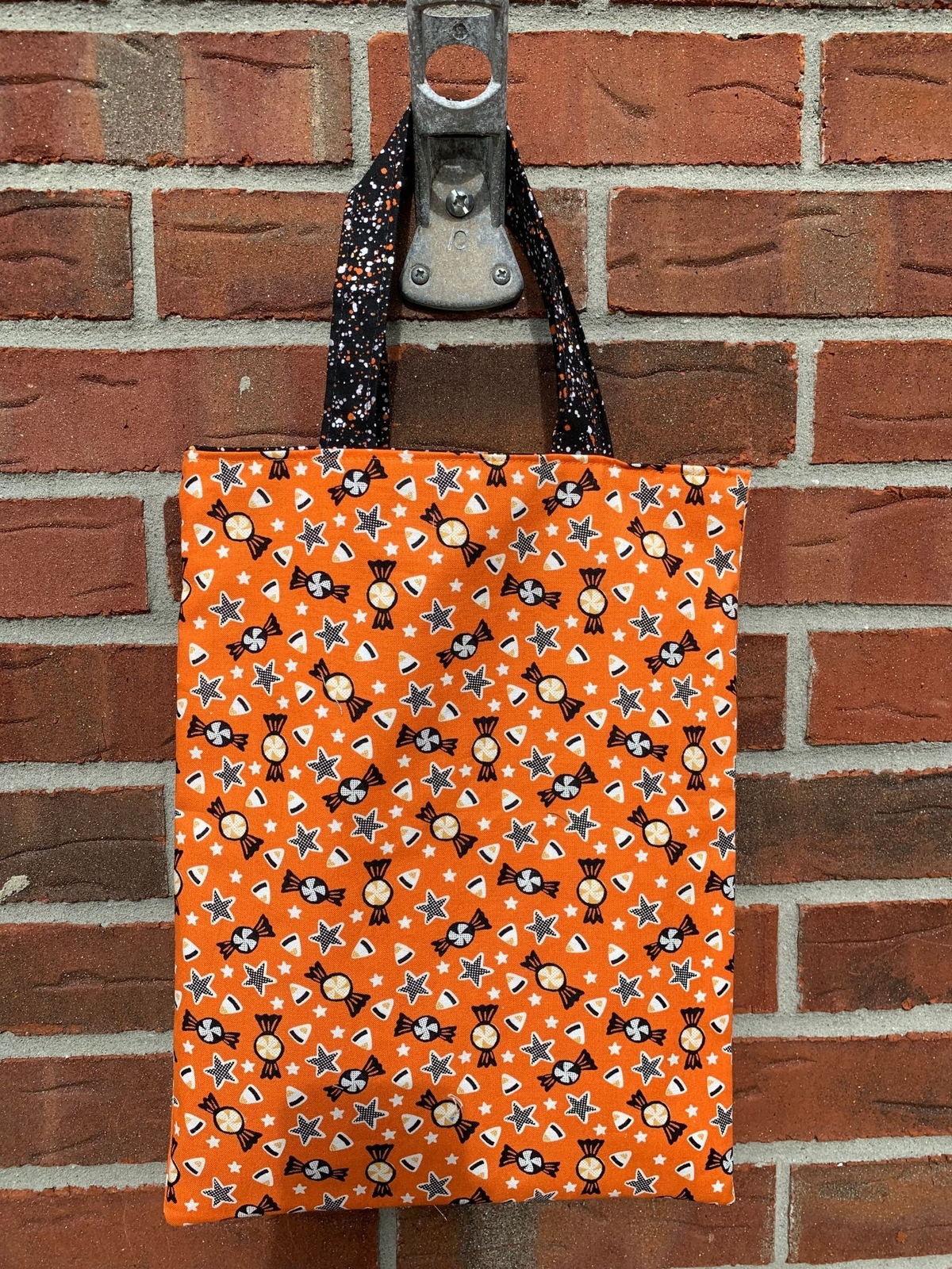 Orange Candy Trick or Treat Bag Tote Bag Halloween Candy Bag