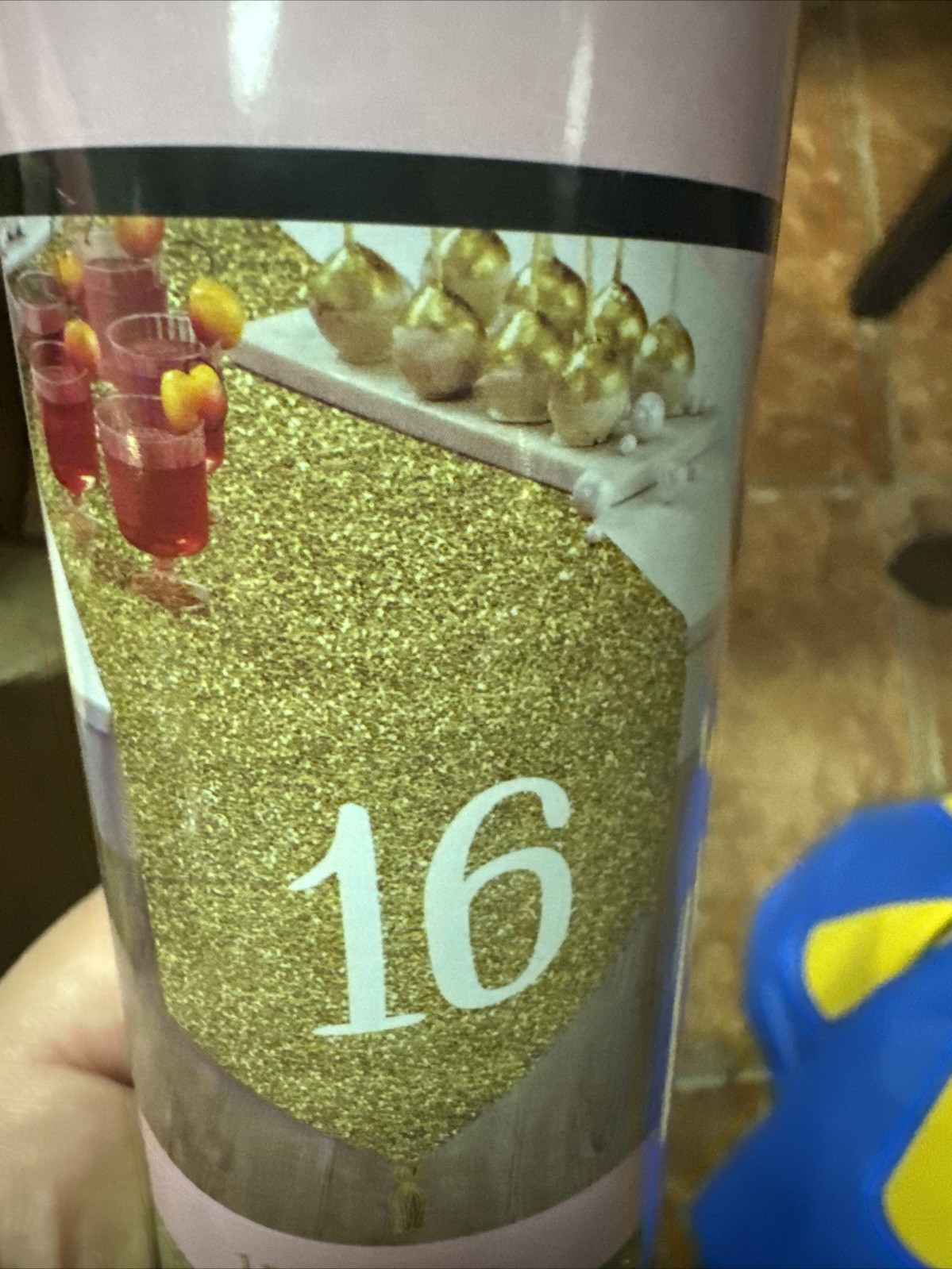 Glitter Gold Sweet 16 Table Runner