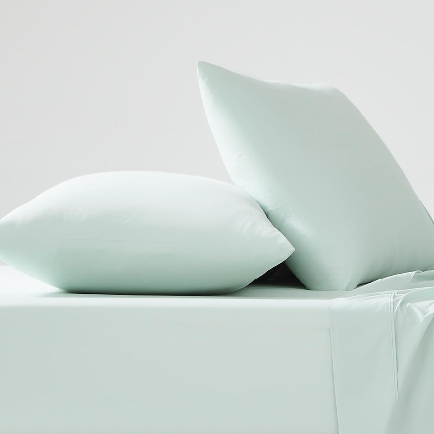 Linen Closet 100% Cotton Pillow Cases Standard Size Set of 2, Sea Green, 400 …