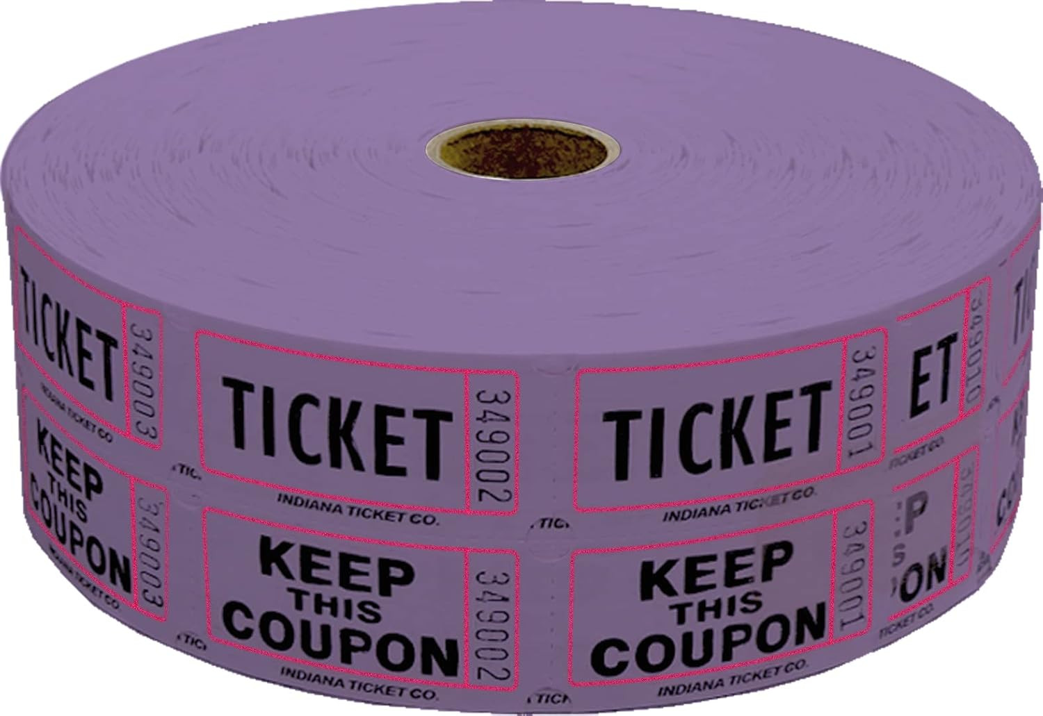 Raffle Tickets – 4 Rolls of 2000 Double Tickets – 8,000 Total – Dark Assorted Co