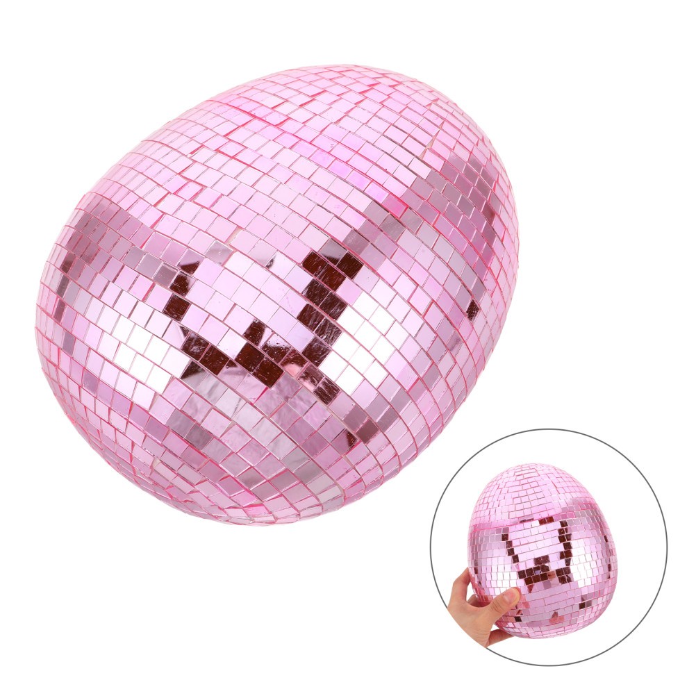Reflective Ball Disco Eggs Tabletop Easter Decor Photo Props