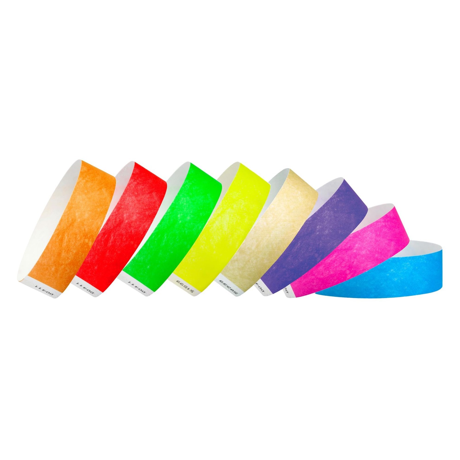 1,600 WristCo Tyvek Wristbands for Events 1600 ct., 8 Color Variety Pack