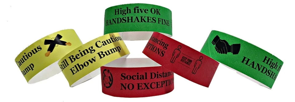 Custom Paper Wristbands Events Security Paper Bracelets Personalise Event Club