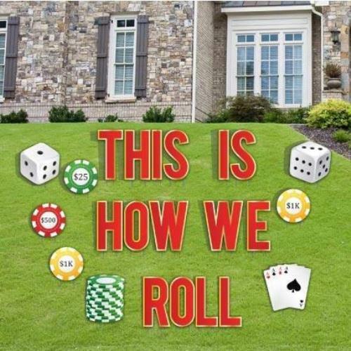 Casino Party Decorations and Yard Letters 23 piece set – FREE SHIPPING