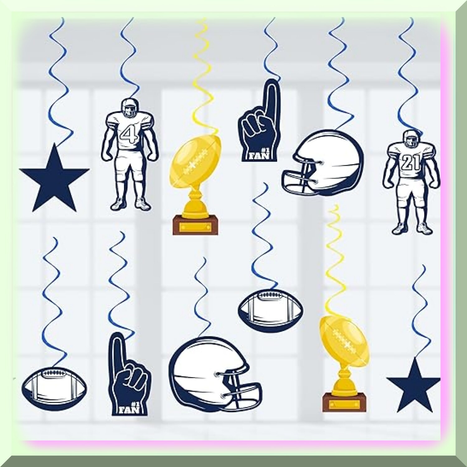24-Piece Football Party Decorations Set