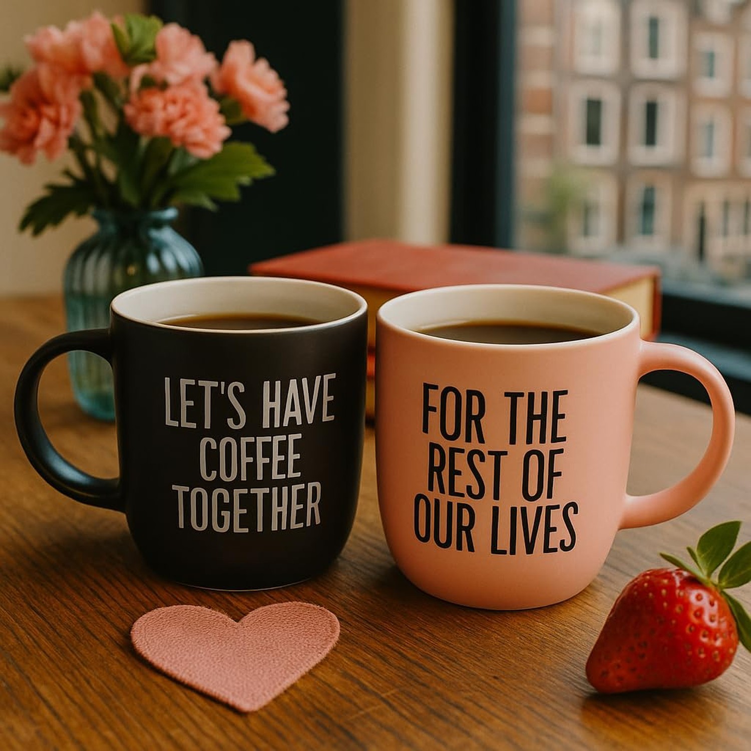 Triple Gifffted Let’s Have Coffee Together Coffee Mug Set, Engagement Wedding…