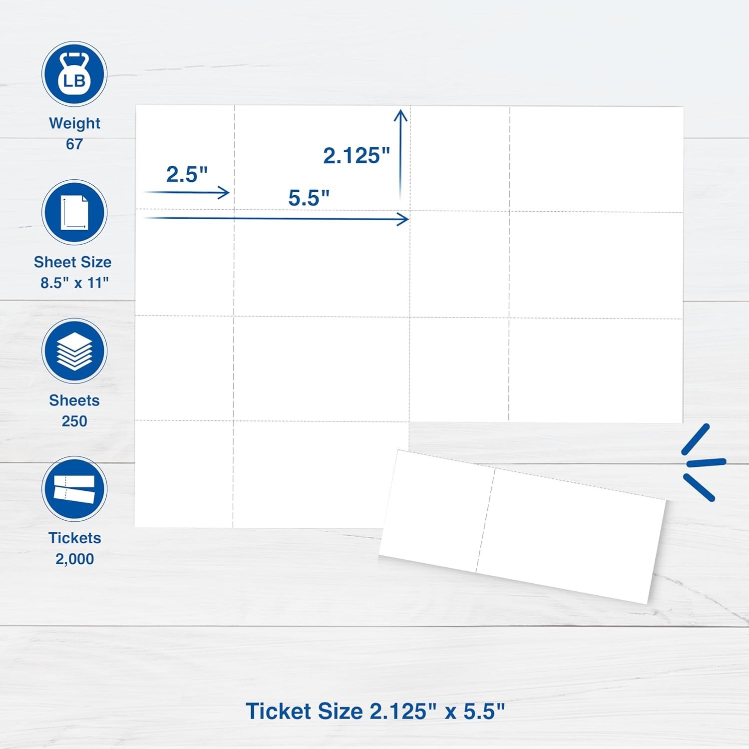 Printable Raffle Tickets With Tear-Away Stubs for Events & Fundraisers – 2000…