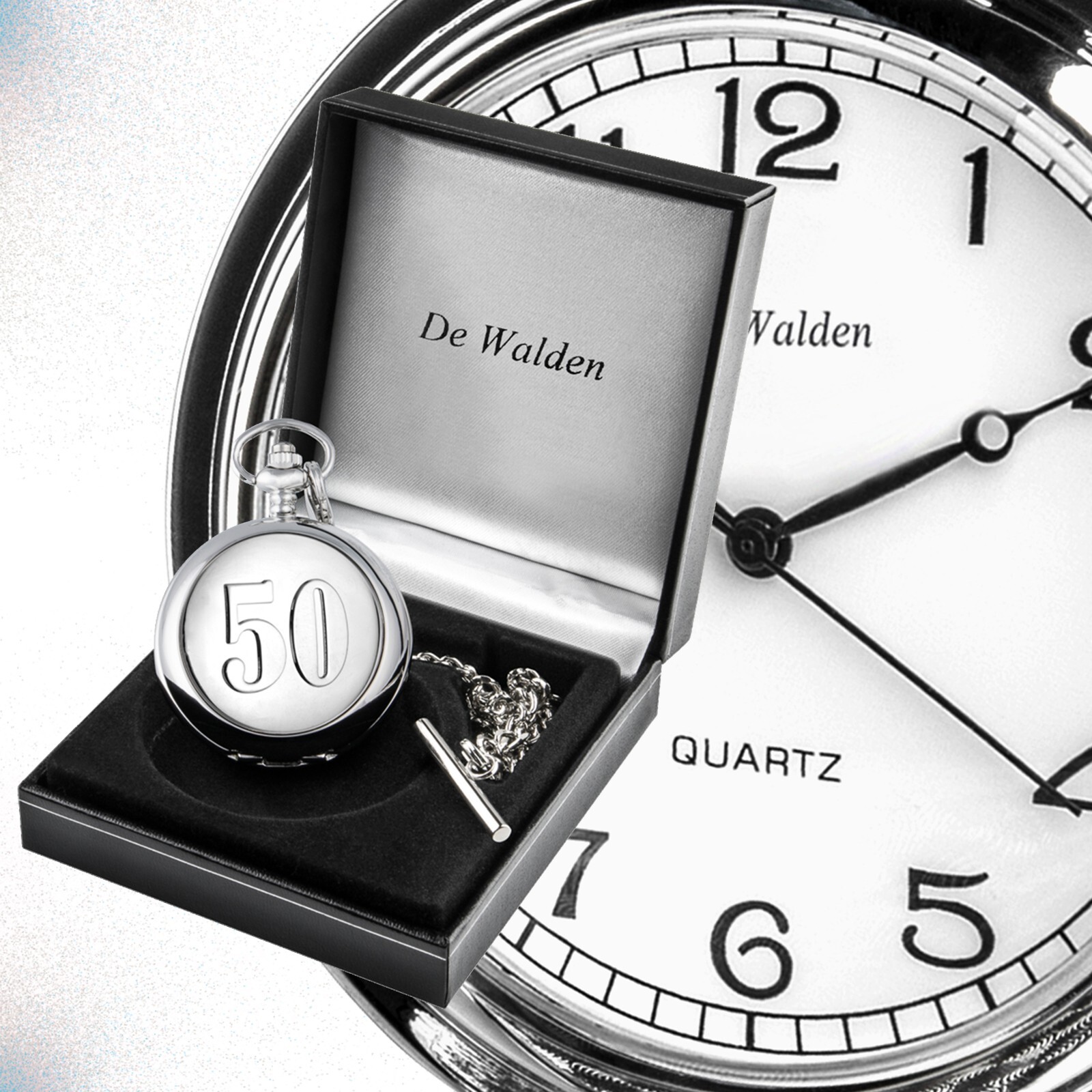 50th Golden Wedding Anniversary Gift Engraved Pocket Watch 50 Gold Years Gifts