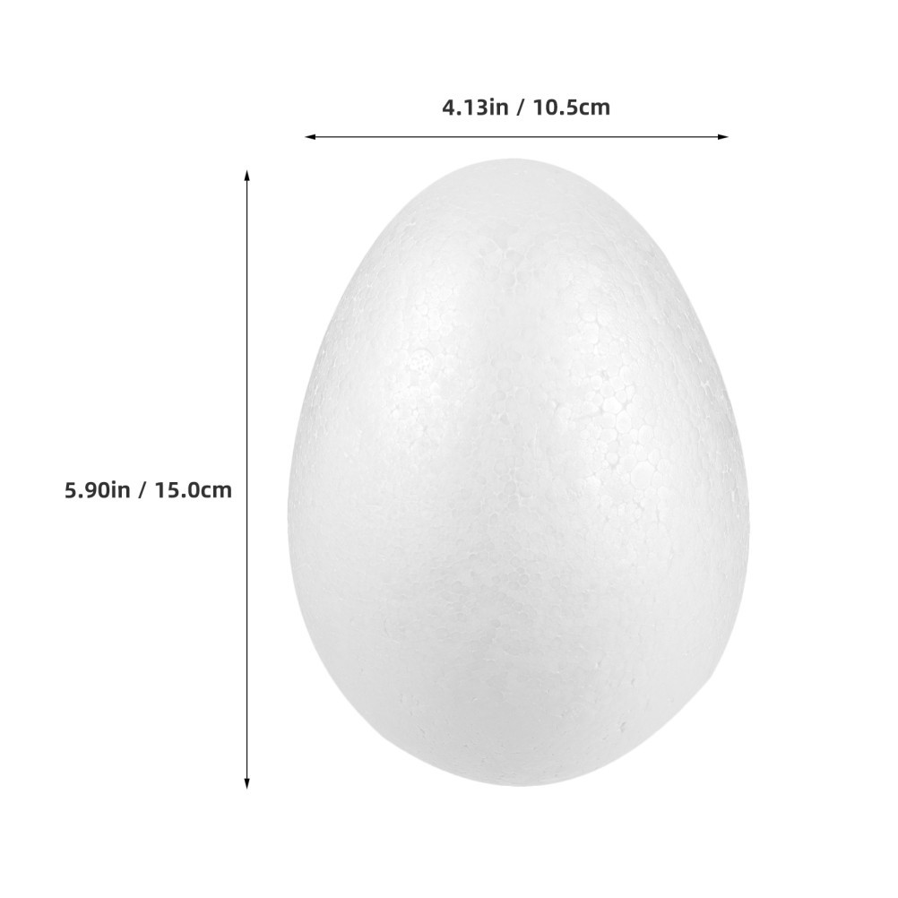 3Pcs Durable Foam Eggs White Polystyrene DIY Easter Craft Painting Kids Fun