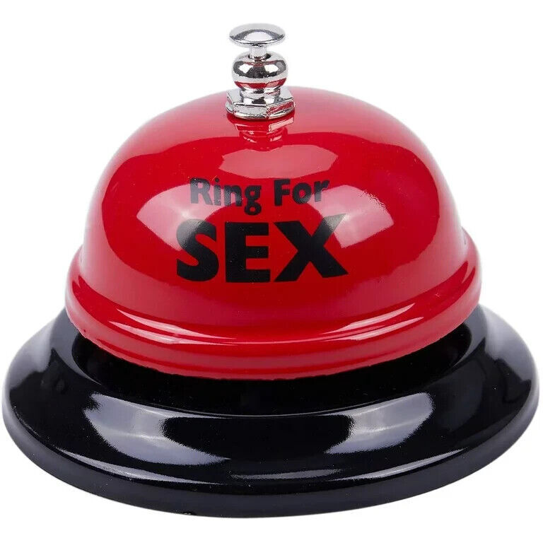 RING FOR SEX BELL – Red Hot Bedroom Office Desk Gag Joke Bar Man Cave Kitchen