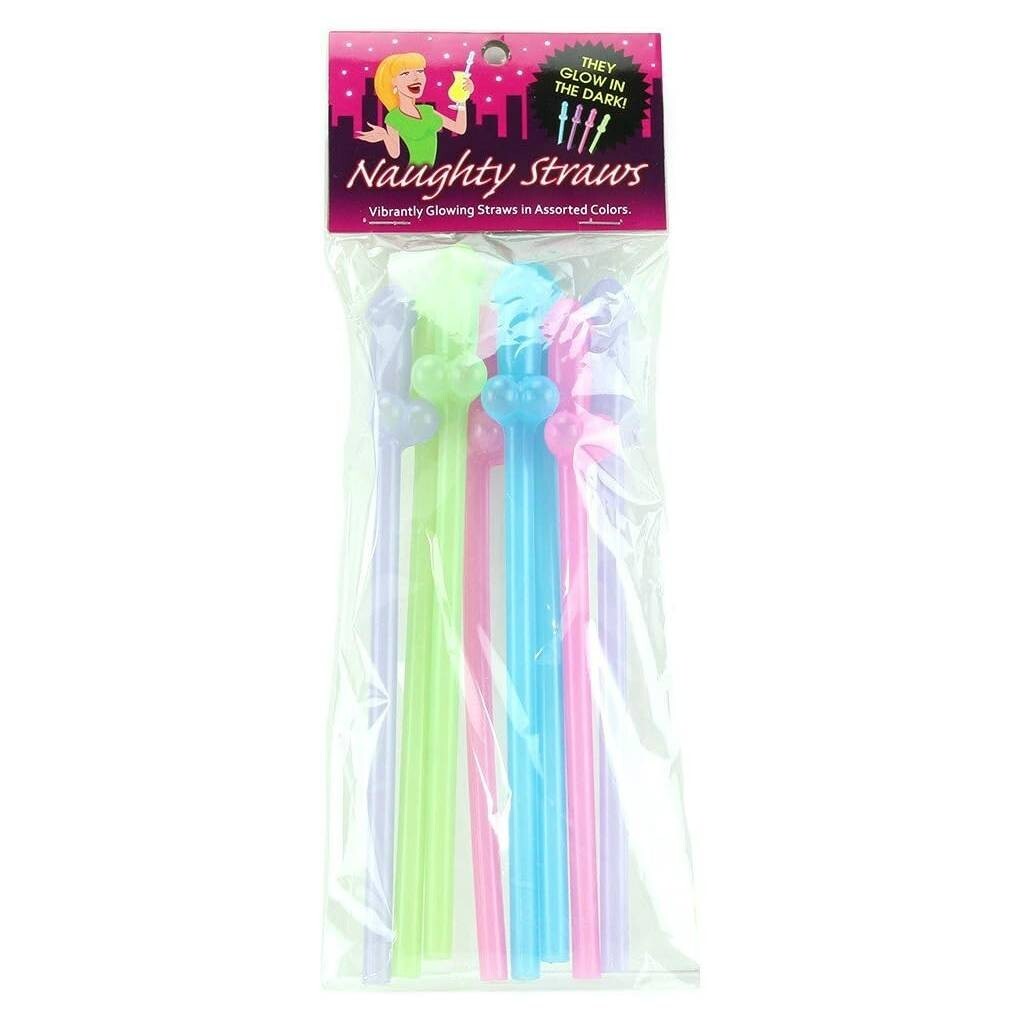 Kheper Games Naughty Straws-Glow In The Dark (Pack of 8)
