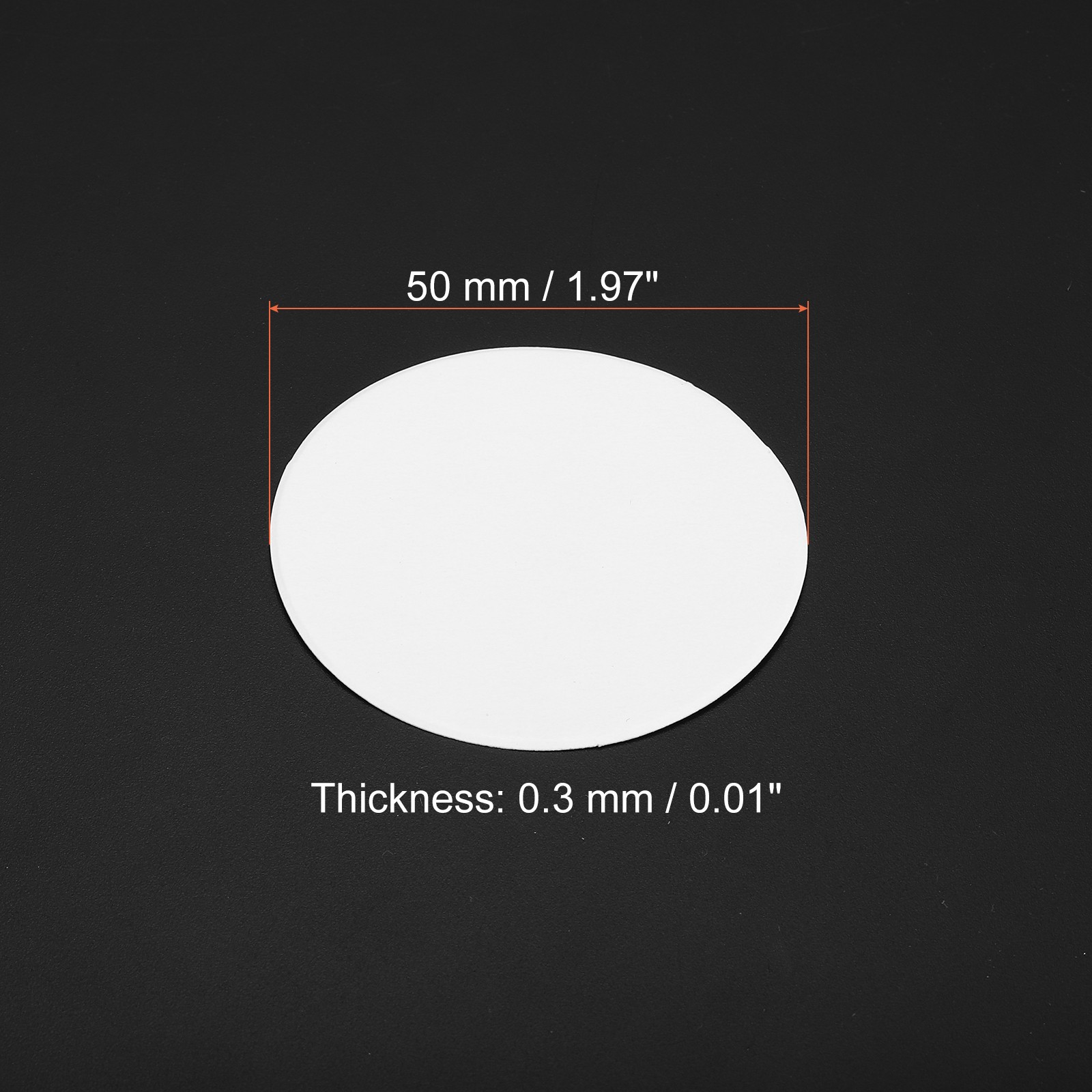 2-inch Round Cardboard Paper 50Pcs, Blank Circles for DIY Craft Arts White