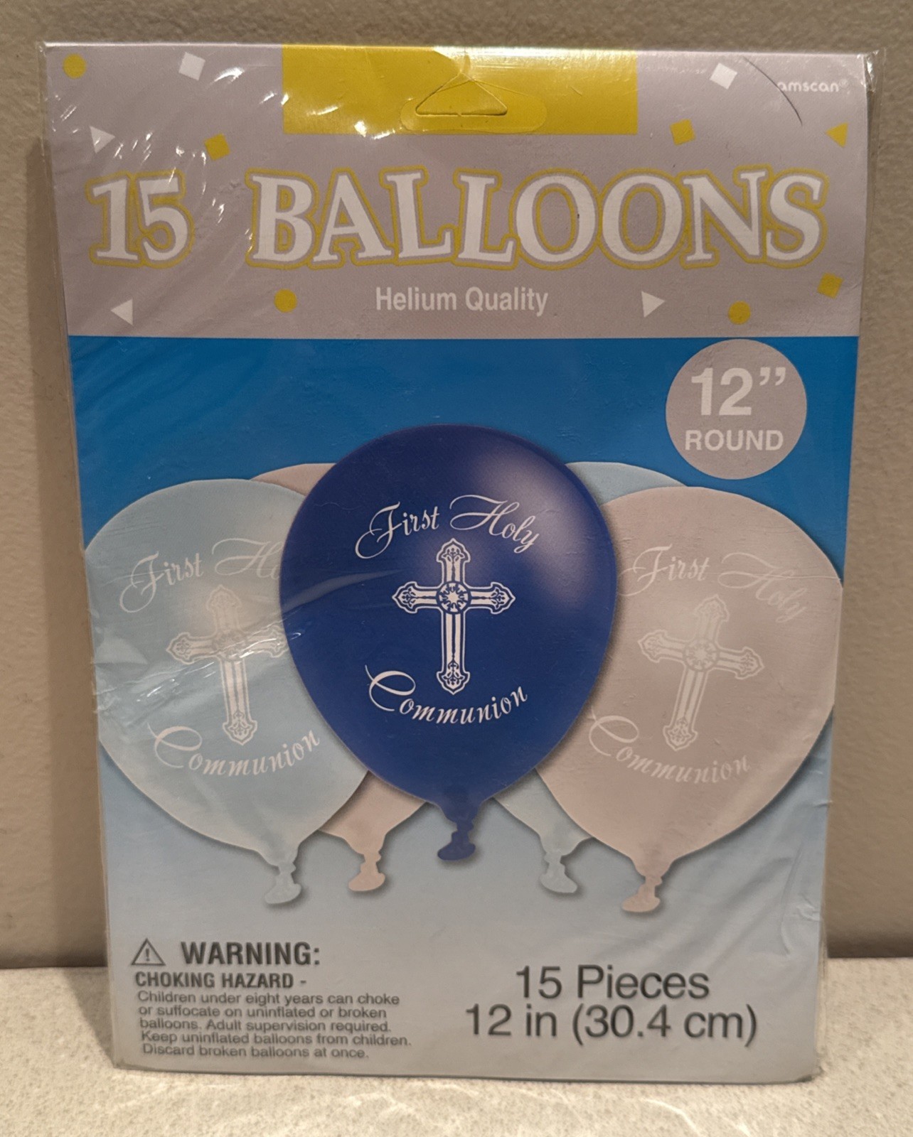 First Communion Party 12” Balloons “First Holy Communion” (Pack of 15). NEW