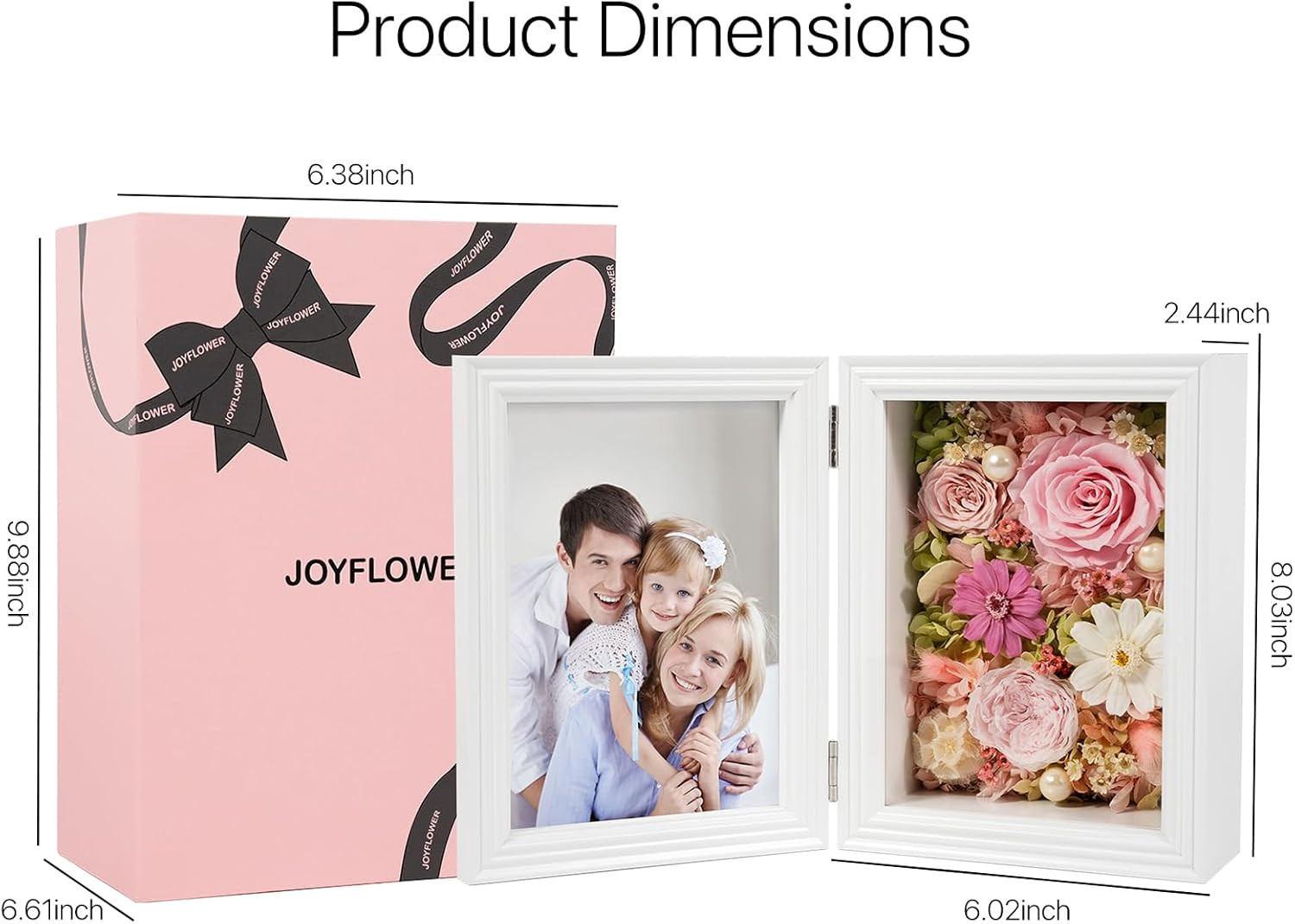 Eternal Rose Photo Frame Gift for Wife, Mom, Grandma – Birthday & Anniversary