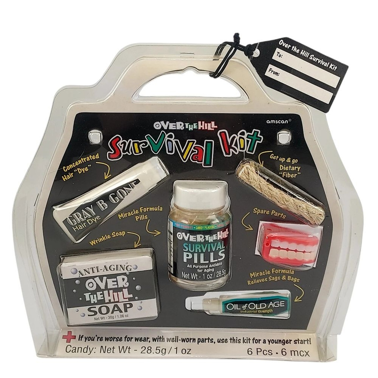 Over The Hill Survival Kit Fun Funny Humorous Birthday Gag Gift NWT
