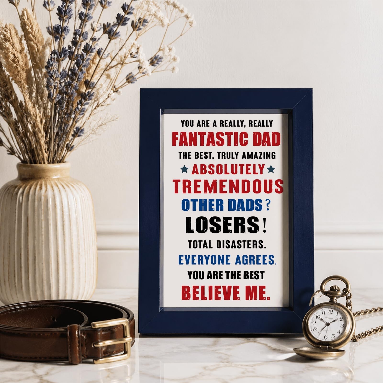 CoconutGo Funny Trump Father’s Day Card for Dad, 5.3 X 8 Inches, White