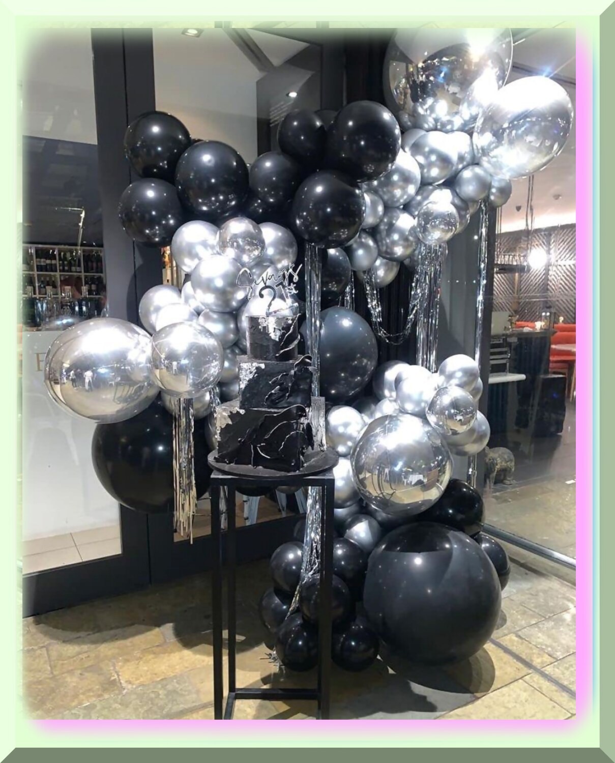 Black and Silver Balloon Set 138 Pieces