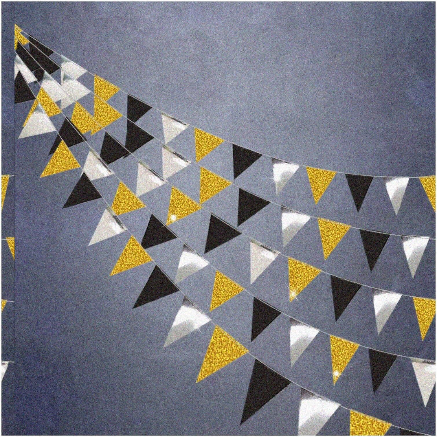 Shimmering Triangle Banner Set for Celebrations