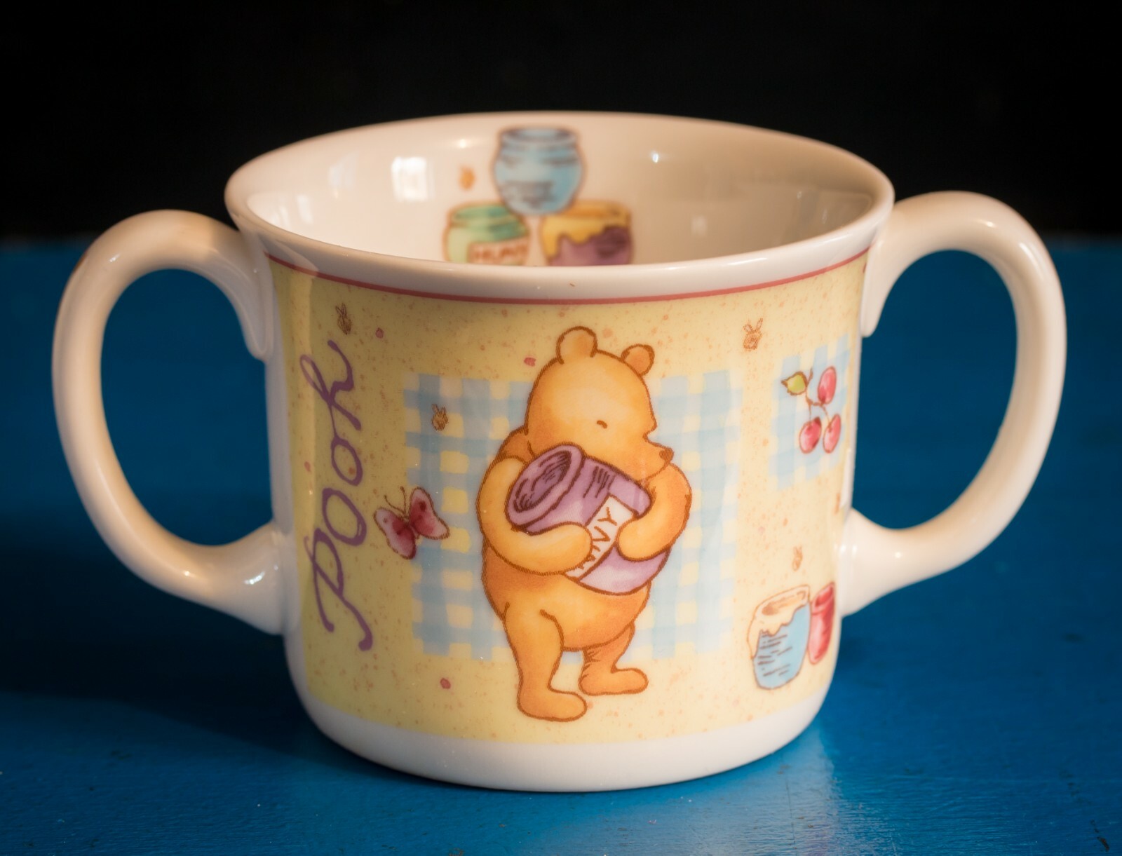 Royal Doulton Winnie the Pooh 2001 Double Handle Mug Baby Cup Boxed Disney