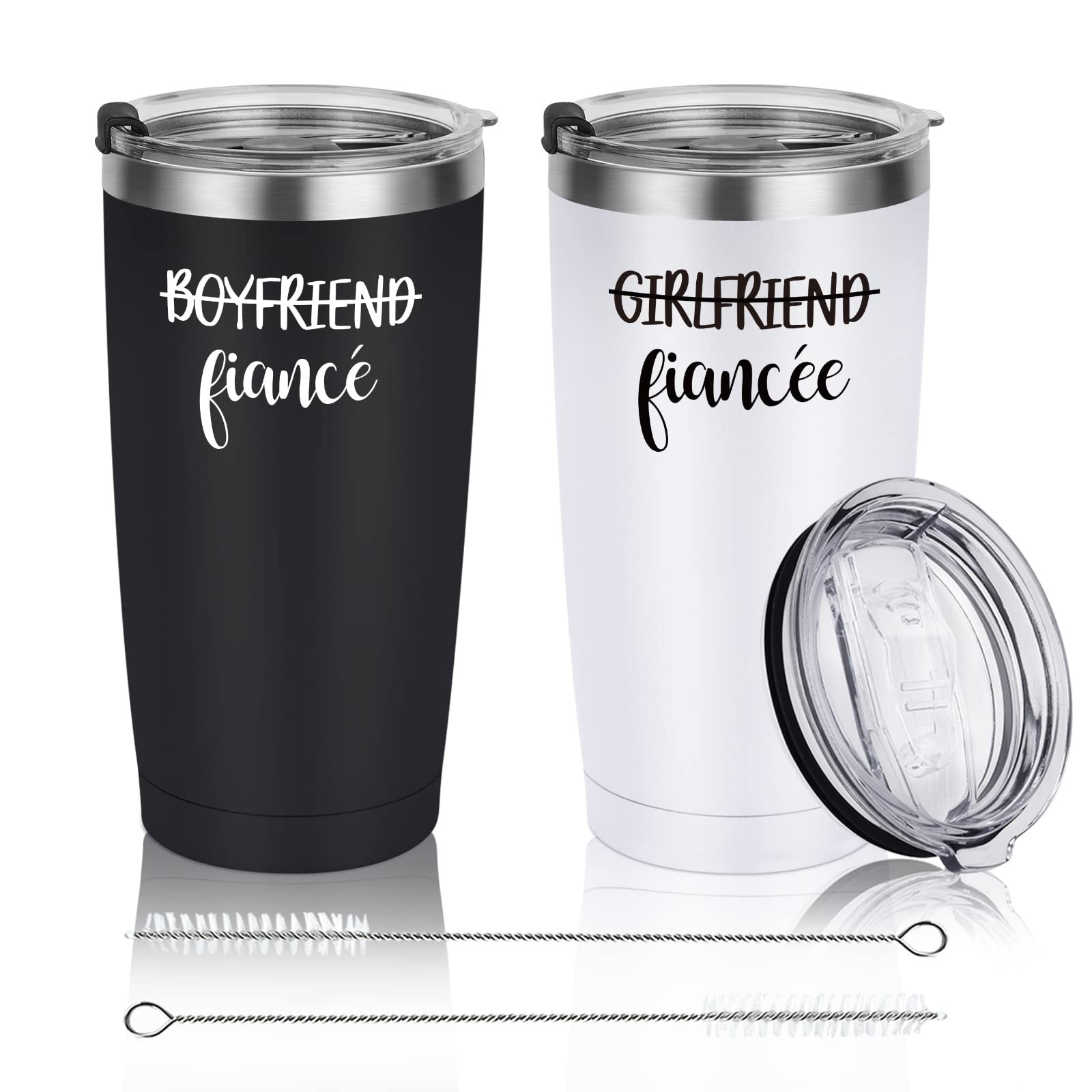 Engagement Gifts for Couples, Boyfriend and Girlfriend Travel Tumbler Set, En…