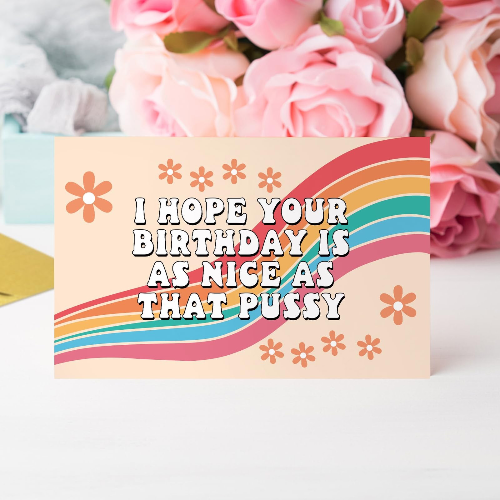 Qiliji Funny Birthday Card for Wife 8 inches x 5.3 inches, Dirty