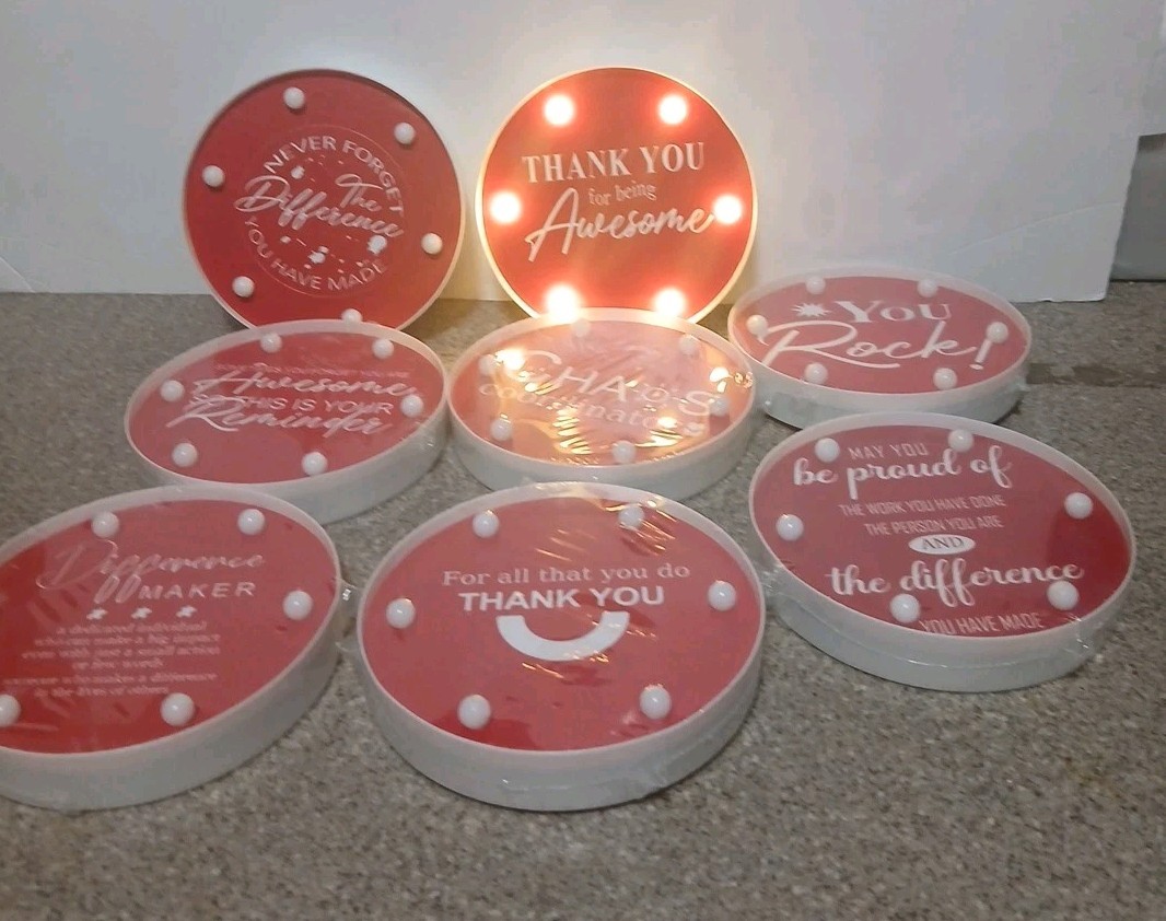 Employee , Coworker, Staff Apprection Light Up Decoration – 8 pieces