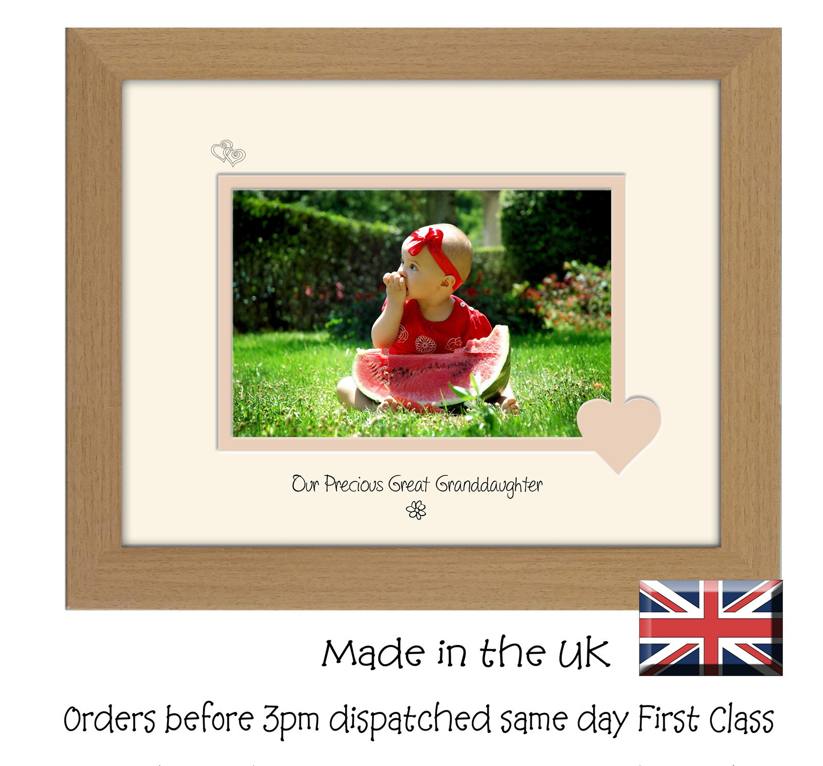 Our Precious Great Granddaughter 6×4 Photo Frame Double Mount Quality Gift 735F