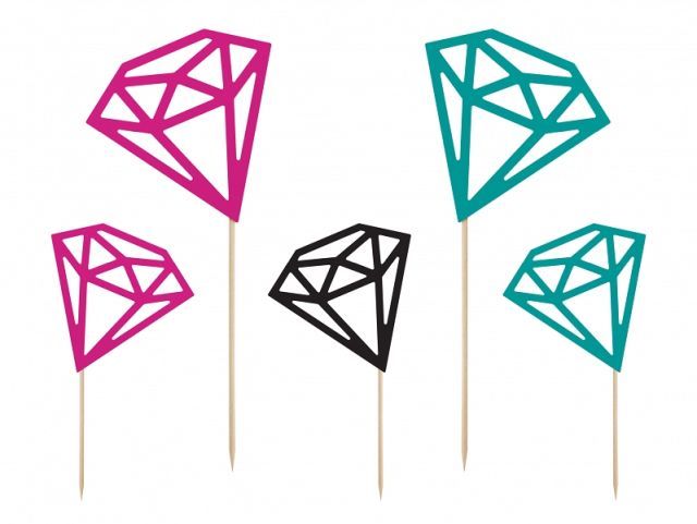 Diamond Cake Toppers
