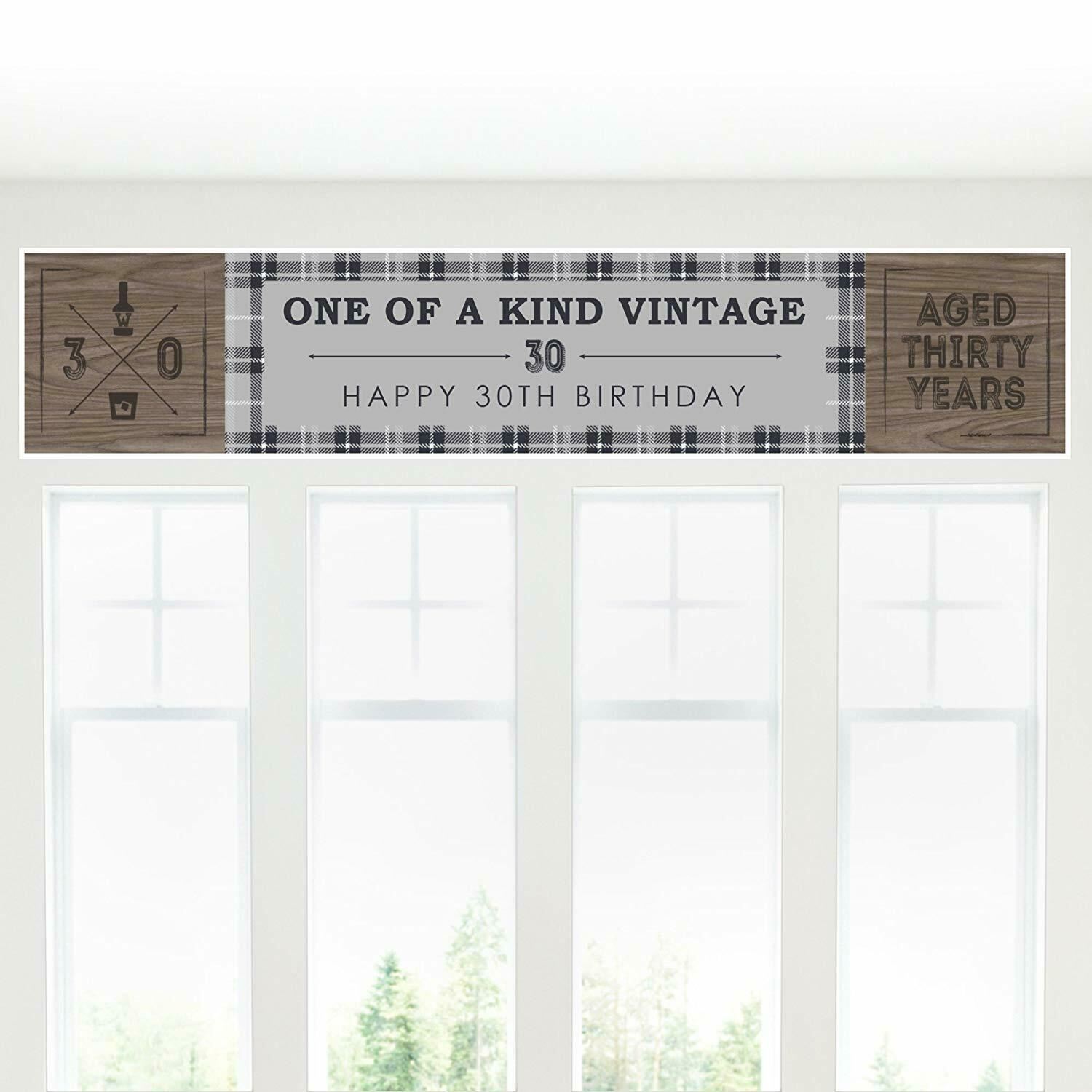 30th Milestone Birthday Party Decorations Party Banner Big Dot of Happiness