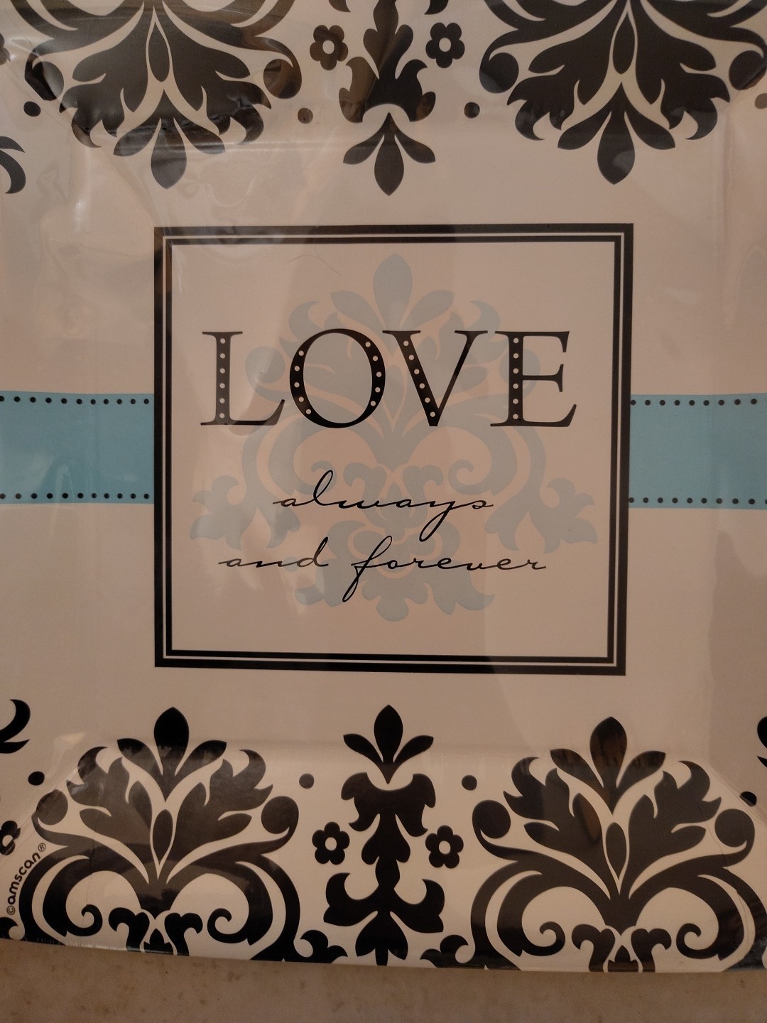 Love & Forever 48ct 2ply Luncheon Napkins 12 7/8” Dinner Plates 10 1/4in Bundle